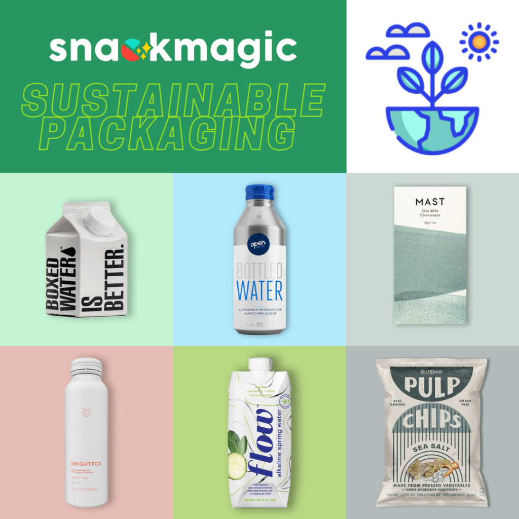 Snacks on the SnackMagic menu that have sustainable packaging