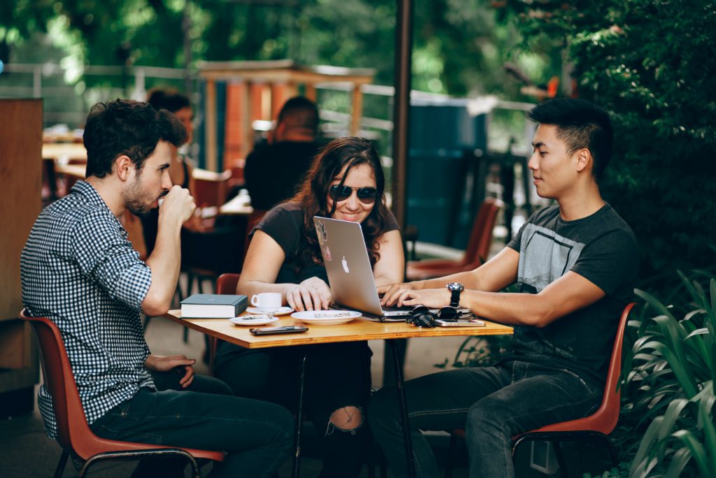 People meeting at coffee shop