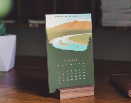 A desk calendar.