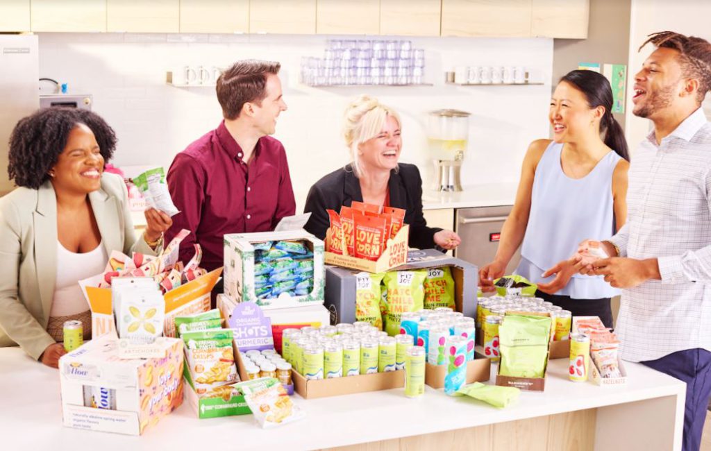 people happy with snacks stash