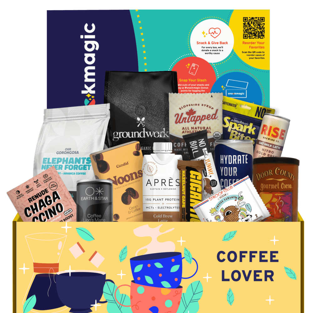A huge SnackMagic box full of treats and sips inspired by a love for coffee.